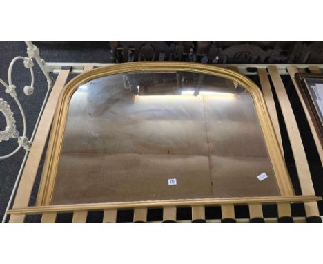 GOLD OVER MANTEL MIRROR