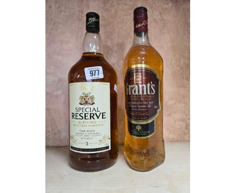 1.5 LTR BOTTLE OF SPECIAL RESERVE BLENDED SCOTCH WHISKY & A LTR BOTTLE OF GRANTS BLENDED SCOTCH WHISKY