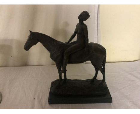 A bronze "Lady Godiva" figure