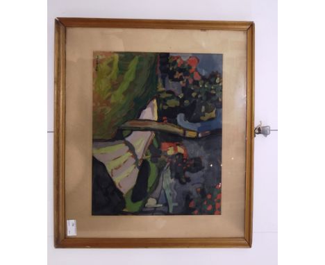 An abstract colour lithograph, signed Kandinsky in the plate, inscribed verso in pencil, 31 x 40cm