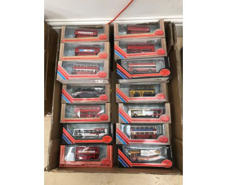 A box of 20 1.76 scale Exclusive First Edition buses