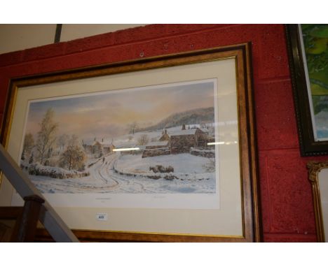 Rex Preston, by and after, Carlton Lees, Chatsworth, coloured print, signed in pencil, limited edition 87/850, blind stamped,