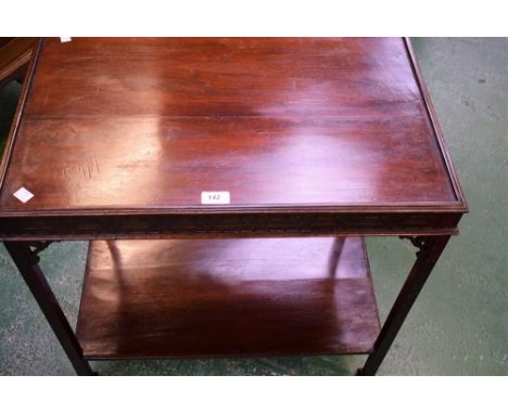 A Chippendale Revival mahogany silver table, c.1900