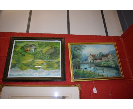 B M BarkerDolaucothi- Dyfedsigned, oil; D M BroomheadMr Mudd's Farm, Bromptonsigned, oil (2)