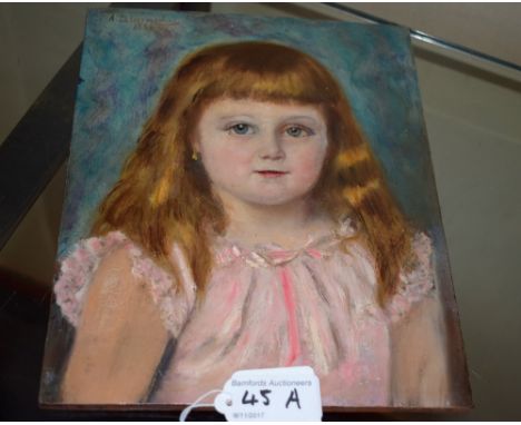 Anna Pulvermacher (19th century)Portrait of a Young Girlsigned, dated 1881, oil on panel, 24cm x 19cm