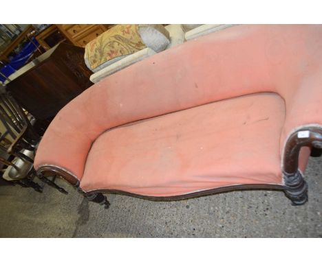 Large 19th Century mahogany framed sofa, requiring re-upholstering, 105cm wide