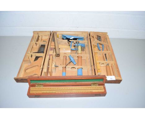 A cased junior woodworking tool set