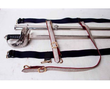 A George V style Infantry Officer's Sword, the 82cm blade engraved and with Royal cipher, pierced guard with Royal cipher, wi