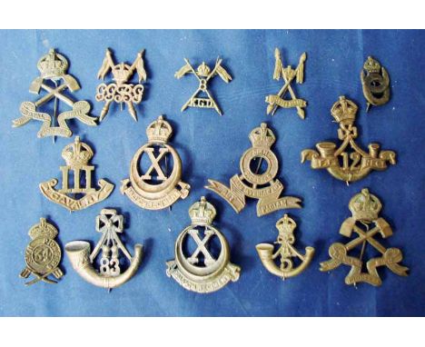 A Quantity of 14 Indian Army Hat Badges incl; 12th Frontier Force Regiment, 83 Wallajahbad LI, 34th Sikh Pioneers
