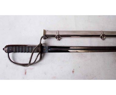 A Victorian Royal Artillery Sword, the 83cm blade signed J & B Pearse & Co 28 Floral Street Covent Garden, etched and fullere