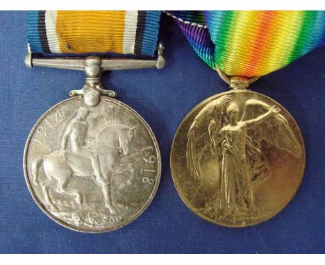 WW1 Royal Army Medical Corps pair both correctly inscribed 61413 Pte W Dodd R.A.M.C. Complete with ribbons