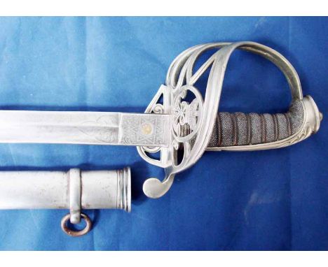 A Victorian, 1822 pattern, British Infantry Officer's sword & scabbard in excellent overall condition, by maker Dolan & Co. o