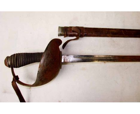 A Great War British Cavalry Officer's Sword signed J R Gaunt & Son Limited Late Edward Thurkle London Birmingham, 88cm etched