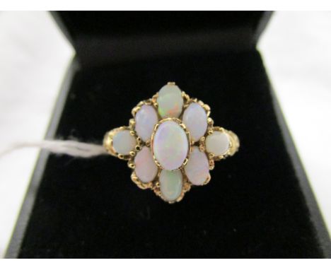 Gold Victorian style opal set ring