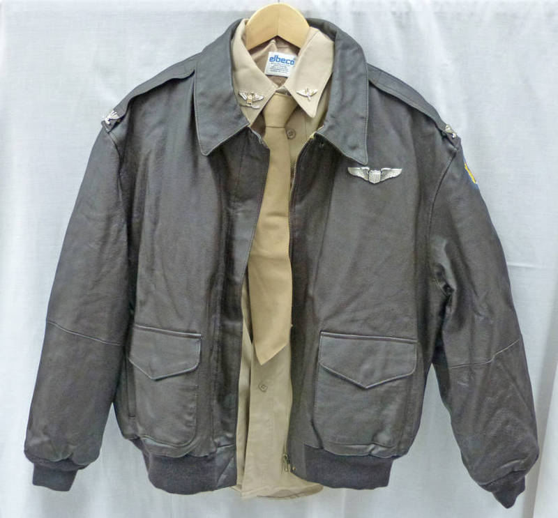 WW2 USAAF REPLICA OFFICERS A-Z JACKET, SHIRT AND TIE WITH BADGES ...