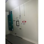 Conviron drying room, 50 ft. x 12 ft., ducting, perforated wall panels w/ Argus control panel,
