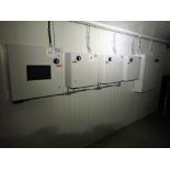 (5) drying pod control panels w/ touch screen interface