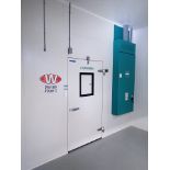 Conviron drying room, 50 ft. x 12 ft., ducting, perforated wall panels w/ Argus control panel,