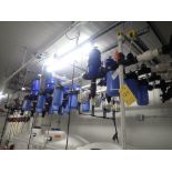Filter Cluster, incl.: (9) Dosatron filters, (10) 10 in. Opaque filters, (4) Netafim Mesh 140/Micron