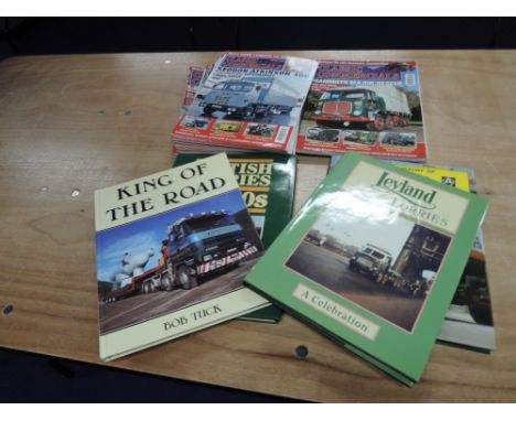 A selection of books and magazines, Lorries interest including Leyland Lorries, King Of The Road and Classic and Vintage Comm