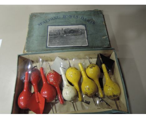 A vintage Spalding Bowls-Darts game in original box