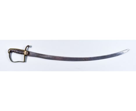 A Napoleonic Georgian Officer's Sabre of the 51st Light Infantry (Yorkshire) Regiment, 28ins bright steel blade, brass D guar