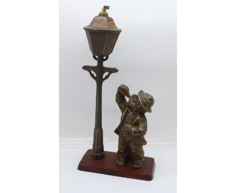 A tobacconist's figural counter lighter 