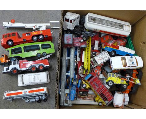 Corgi, Matchbox, Dinky and other die-cast model vehicles, playworn 