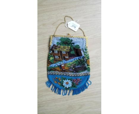 VINTAGE BEADWORK CHAMOIS BAG