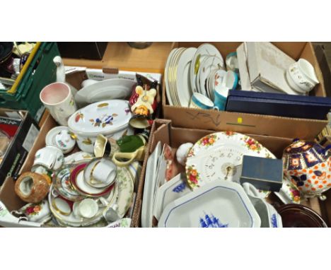 3 BOXES ASSORTED CHINA INCLUDING ROYAL WORCESTER . EVESHAM