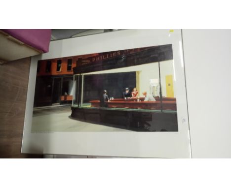 LARGE PRINT ' NIGHTHAWKS ' 1942 - ED HOPPER