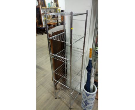 CHROME BATHROOM / KITCHEN SHELF UNIT