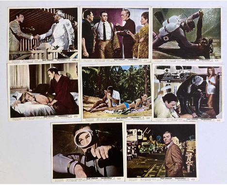 Set of 8 UK lobby cards for the classic Sean Connery film. In very good condition - some with single pin hole and others with