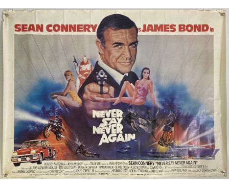 An original rolled UK quad (30 x 40") poster for James Bond - Never Say Never Again (1983). VF condition, with light creasing