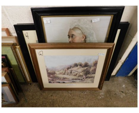 GROUP OF MIXED PRINTS, PORTRAIT OF QUEEN VICTORIA ETC   