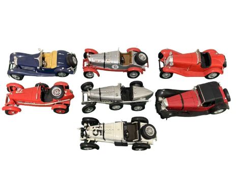 A collection of 1:18 and 1:20 scale model cars by Bburago