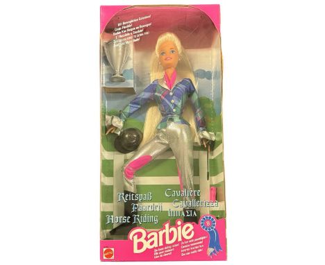 A boxed 1994 Horse Riding Barbie doll by Mattel in multi-language box 