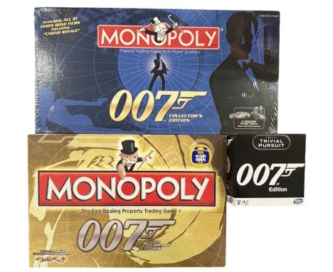 JAMES BOND GAMES: Monopoly 50th Anniversary, Collector's Edition and Trivial Pursuit (3)