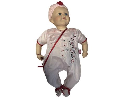 A 2005 Gotz porcelain head doll designed by Didy Jacobsen, 'Vanessa', number 46/355 as per (detached) swing tag and ink inscr