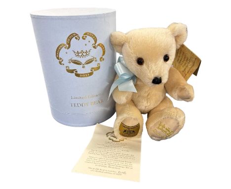 A boxed limited edition Merrythought teddy bear, commemorating the birth of HRH Prince George of Cambridge, 22nd July 2013. N