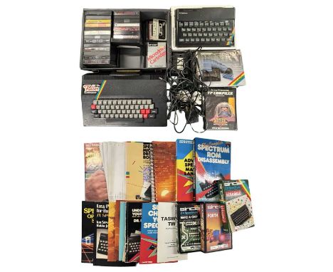 A Sinclair ZX Spectrum computer, together with boxed interface Fuller FDS keyboard, various manuals, games/programs etc