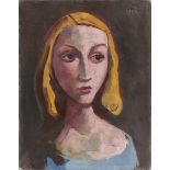 Karl Hofer. „Mädchenkopf frontal“. 1952
