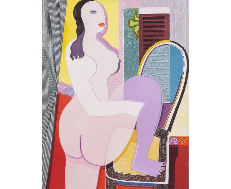 Heinrich Maria Davringhausen (Aachen 1894 – 1970 Nizza). „Interieur“. 1933/36Öl auf Leinwand. 146&nbsp;×&nbsp;114&nbsp;cm (57