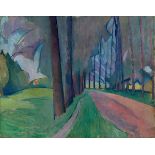 Franz Nölken. „Pappelallee in Borgeln“. Um 1915/16