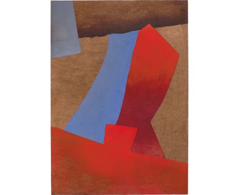 Fritz Winter (Altenbögge 1905 – 1976 Herrsching am Ammersee). Ohne Titel. 1972Öl auf Papier. 61,2&nbsp;×&nbsp;43,2&nbsp;cm (2