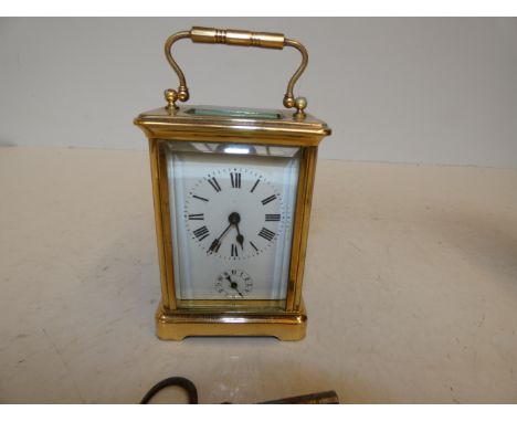 Good quality brass carriage clock (Currently ticking)