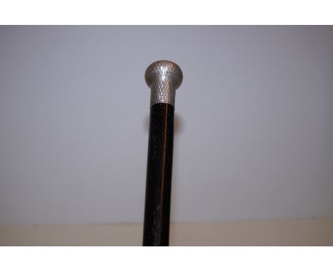 Swagger stick/walking stick with silver rim