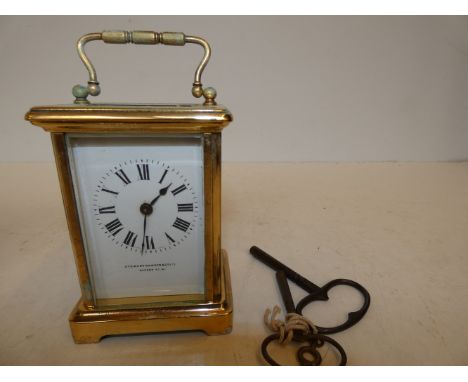 Good quality brass carriage clock Stewart Dawson &amp; co Regent street (Currently ticking) 