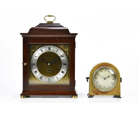 FRANZ HERMIE; a mahogany eight day bracket clock, the dial signed ‘Wells &amp; Lyon London’, with movement striking on five s
