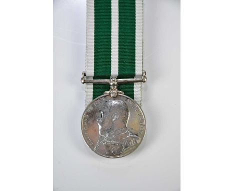 An Edward VII Royal Naval Reserve Long Service and Good Conduct Medal, named to E4708 W. Hamilton Seaman First Class Royal Na